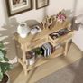 Console Table with 2 Drawers 2 Tier Entryway Table Farmhouse Wood Sofa Tables with Open Storage Shelf for Living Room Hallway Foye Image 4