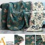 Double-sided Cotton Sofa Throws Large 2 or 3 Seater, Jacquard Woven Bedspread 230x250CM(90x98In) Image 2