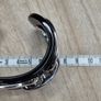Karen Millen Black Acrylic & Silver Tone Chunky Chain Link Cuff Bracelet Image 3
