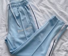 Palm Angels Light Blue Trackpants - Size S