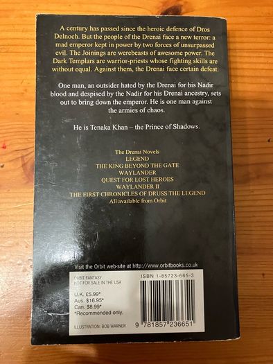 Fantasy book:'The King Beyond The Gate' by David Gemmell