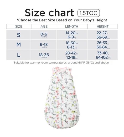 Baby Sleeping Bag / Sleepsack 1.5tog - 6-18 months size