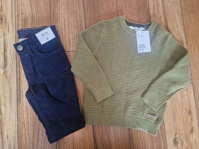 H&m Boys Jumper & Cords 1.5-2yrs