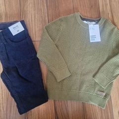 H&m Boys Jumper & Cords 1.5-2yrs