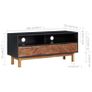 TV Cabinet 100x35x45 cm Solid Acacia Wood and MDF Image 2