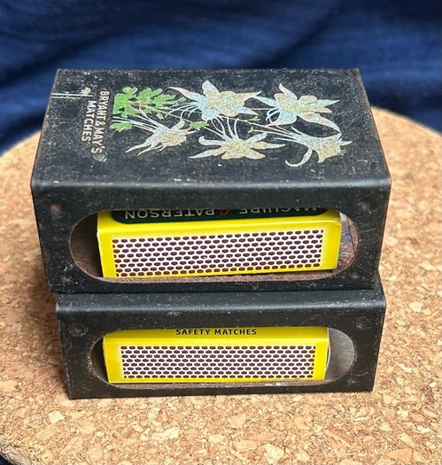 Pair of Antique Bryant May Match Box Covers/Holders