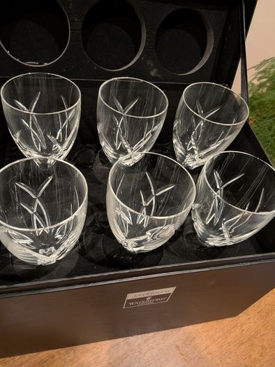 John Rocha Waterford Crystal Glasses, set of 6 still with labels