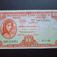 1966 Lady Lavery 10 Shillings#2