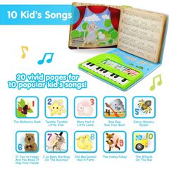 My First Piano Book - Educational Musical Toy for Toddlers Kids Ages 3-5 Years - Ideal 3, 4 Year Old Boy or Girl Birthday Gift Present
