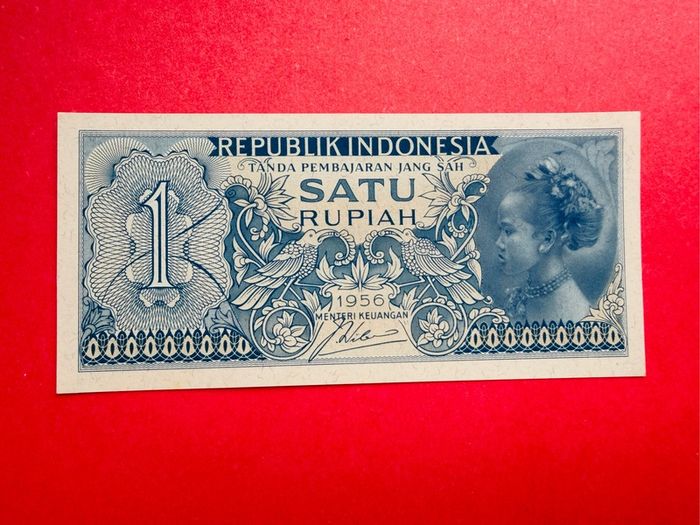 Indonesia  1  Rupiah  1956  Pick  74 ( Uncirculated )