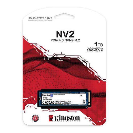 Kingston NV2 1TB M.2 2280 NVMe PCIe Internal SSD Up to 3500 MB/s