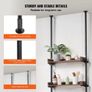 Over the Toilet Storage, 4-Tier Adjustable Over Toilet Bathroom Organizer, Low-carbon Steel 53"-132" Tall Storage Shelf Rack Image 4