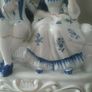 The Leonardo Collection Large Victorian Blue/ White Ornament Image 3