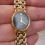 Vintage Ladies' Gold-Plated Accurist Diamond Quartz Watch with Black Dial Image 3