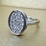 Diamond Oval Cluster Ring Image 8
