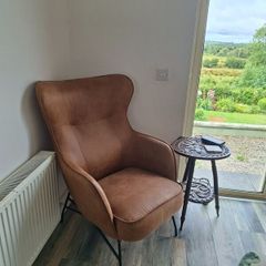 Genuine Leather Accent Chair