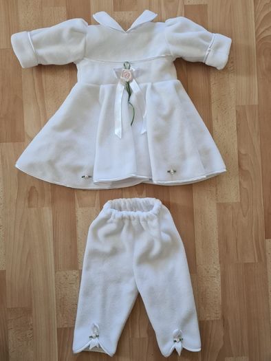 princess christening dress  white coat hat shoes winter baptism size 74