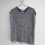 Pre Owned Grey Crochet Back Top with Gold Speckles Image 3