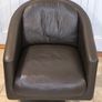Original Natuzzi Italia "Liu" Leather Swivel Armchair - Excellent Condition Image 6