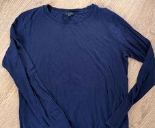 Massimo Dutti Navy Lightweight Knit Jumper