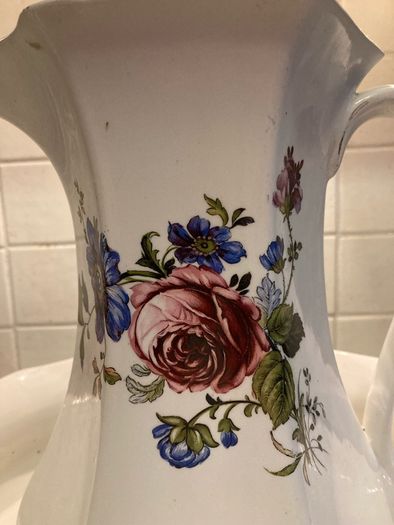 Large Vintage Wash Bowl & Jug