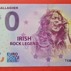 IRELAND SOUVENIR 0 Euro Rory Gallagher unc Banknote