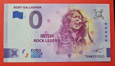 IRELAND SOUVENIR 0 Euro Rory Gallagher unc Banknote
