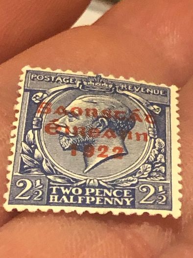 Irish overprinted British stamp 1922