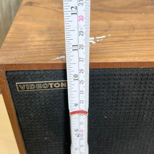Pair Vintage Videoton D132 E Minimax II Teak Hifi Speakers - Made in Hungary