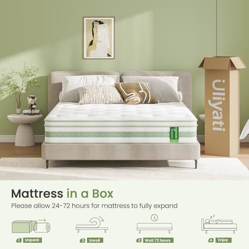 King Size Mattress 5FT, 10 Inch Gel Memory Foam Pocket Sprung Hybrid Mattress, 7-Zone Orthopedic & Motion Isolation, Medium Firm, 150x200x25cm