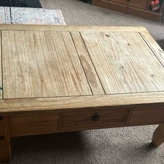 Solid coffee table