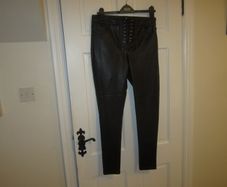 Black leatherette   size 12
