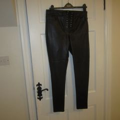 Black leatherette   size 12