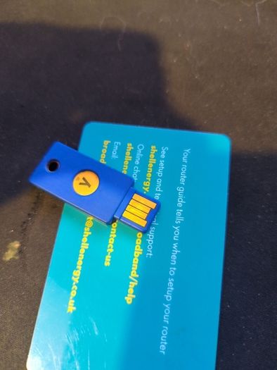 Yubico security key blue 2fa key nfc fido u2f fido2