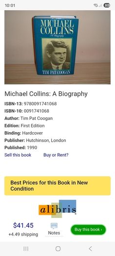 1st Ed. Michael Collins. A Biograpjy 1990. Irish History. Vintage.