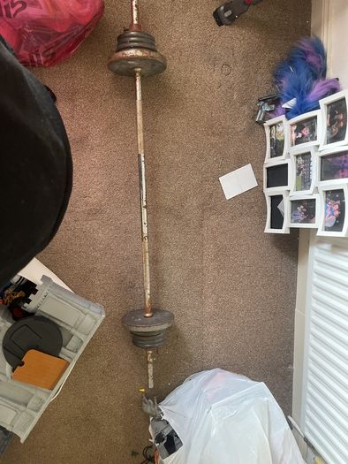 York weight bench + weights
