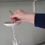 2 White crystal chandelier lights Image 3