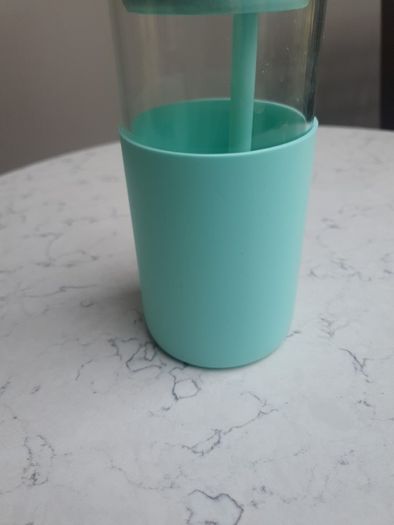 TRONCO Glass Tumbler with Bamboo lid Silicone Sleeve and Straw