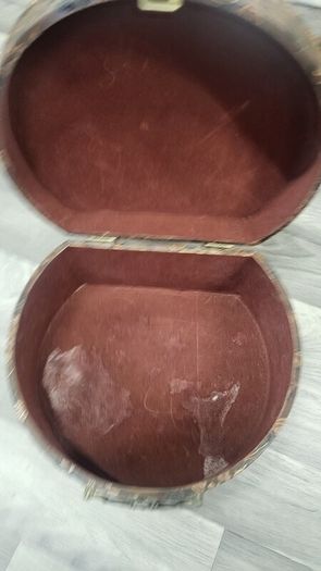 Vintage  embossed  hat  boxes