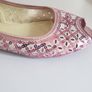 Destra Ladies Pink Sequin Open Toe Flat Summer Sandals Shoes Slingback UK3 EU36 CAN POST Image 9
