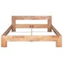 Bed Frame Solid Oak Wood 160x200 cm Image 4