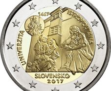 Slovakia 2 Euro Commemorative Coin 2017 - University Istropolitana. Uncirculated.