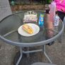 Garden table, 4 chairs & parasol Image 2