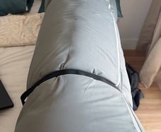 King size roll on mattress with cover.