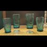 vintage aquamarine glasses x4 Image 2