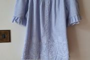 Blue bardot top
