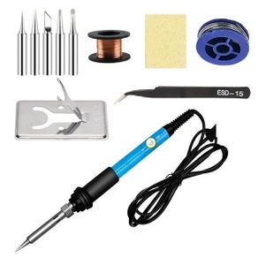 7-piece Set Of Adjustable Temperature Electric Soldering Iron 220V 60W Electric Soldering Iron Set Welding Solder Repair Tool
