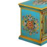TV Cabinet Solid Mango Wood Blue Hand Painted Image 4