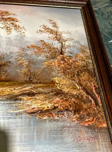 Lovely detailed landscape oil painting