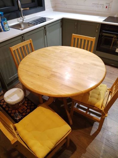 Wooden table and chairs